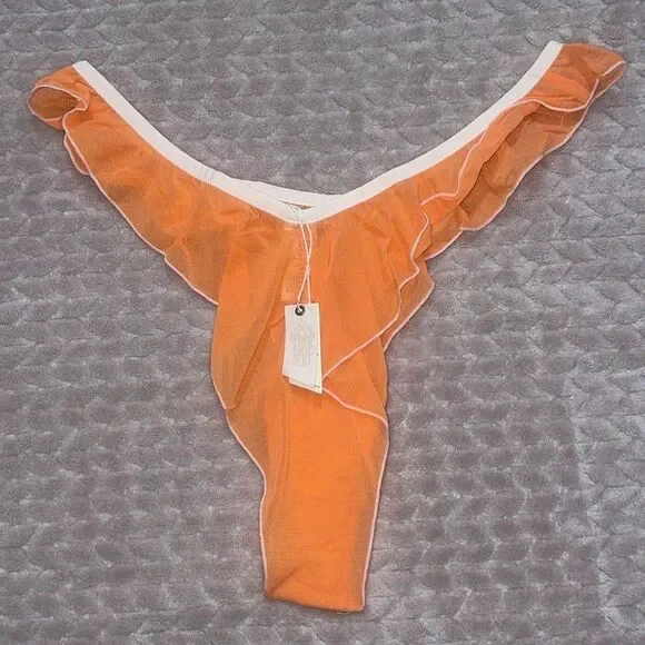 HAH by Free People Tangerine Fly Girl Mesh Panty - Picture 5 of 5